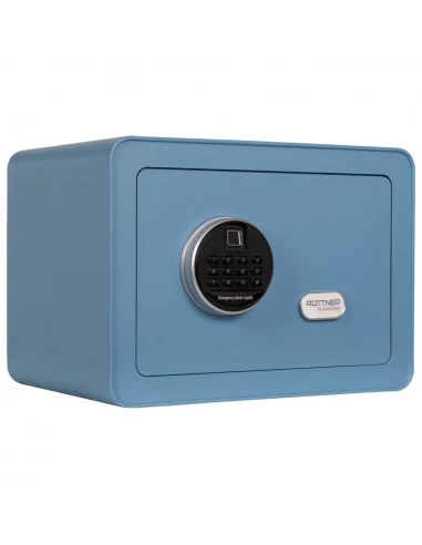 meuble-coffre-fort-Coffre Fort Pour Meuble Rottner Vintage Bleu Serrure Biométrique-1