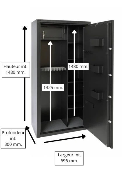 armoire-10-fusils_Armoire À Fusils Tresorsafe 12 Armes Serrure À Clés_thumbnail_8